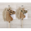 Stokpaard Hobby Paard Zwart A4
