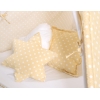 MEGA TIPI SET: Tipi-tent + speelmat + kussens + GRATIS decoratieve veren Beige Polkaprikker