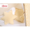 MEGA TIPI SET: Tipi-tent + speelmat + kussens + GRATIS decoratieve veren Beige Polkaprikker