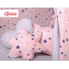 MEGA TIPI SET: Tipi-tent + speelmat + kussens + GRATIS decoratieve veren Blauw Roze Grijs Sterren