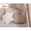 MEGA TIPI SET: Tipi-tent + speelmat + kussens + GRATIS decoratieve veren Bruin Polkaprikker