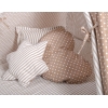 MEGA TIPI SET: Tipi-tent + speelmat + kussens + GRATIS decoratieve veren Bruin Polkaprikker