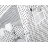 MEGA TIPI SET: Tipi-tent + speelmat + kussens + GRATIS decoratieve veren Grijs