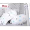 MEGA TIPI SET: Tipi-tent + speelmat + kussens + GRATIS decoratieve veren Grijs Blauw Sterren