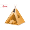 MEGA TIPI SET: Tipi-tent + speelmat + kussens + GRATIS decoratieve veren Honing Mosterd