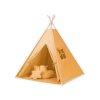 MEGA TIPI SET: Tipi-tent + speelmat + kussens + GRATIS decoratieve veren Honing Mosterd