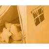 MEGA TIPI SET: Tipi-tent + speelmat + kussens + GRATIS decoratieve veren Honing Mosterd