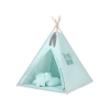 MEGA TIPI SET: Tipi-tent + speelmat + kussens + GRATIS decoratieve veren Mint