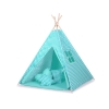 MEGA TIPI SET: Tipi-tent + speelmat + kussens + GRATIS decoratieve veren Mint