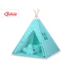 MEGA TIPI SET: Tipi-tent + speelmat + kussens + GRATIS decoratieve veren Mint