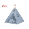 MEGA TIPI SET: Tipi-tent + speelmat + kussens + GRATIS decoratieve veren Pastelblauw
