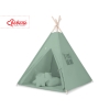 MEGA TIPI SET: Tipi-tent + speelmat + kussens + GRATIS decoratieve veren Pastelgroen