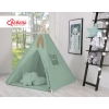 MEGA TIPI SET: Tipi-tent + speelmat + kussens + GRATIS decoratieve veren Pastelgroen