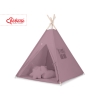 MEGA TIPI SET: Tipi-tent + speelmat + kussens + GRATIS decoratieve veren Pastelviolet