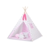 MEGA TIPI SET: Tipi-tent + speelmat + kussens + GRATIS decoratieve veren Roze