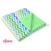 Tipi Tent Dubbelzijdige Speelmat Groen Blauw Zigzag