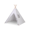 Tipi-tent + GRATIS decoratieve veren Grijs