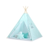 Tipi-tent + GRATIS decoratieve veren Mint Zigzag