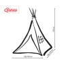 Tipi-tent Indianen Tent Turkoois Polkaprikker