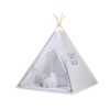 Tipi-tent met Speelmat  Grijs Polkaprikker