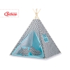 Tipi-tent met Speelmat  Zwart Blauw Zigzag