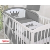 Universele Bedbumper voor Babybed -  Antraciet Little Prince Princess