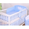 Universele Bedbumper voor Kinderbed - Harten Blauw Polkaprikker