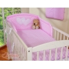 Universele Bedbumper voor Kinderbed - Harten Roze Polkaprikker