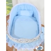Wieg met Rieten Kap Blauw Carina Voor Jongens