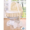Wiegbekleding met kap voor Baby Wiegje Beige