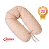 Zwangerschapskussen in C-vorm minky Beige Polkaprikker