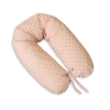 Zwangerschapskussen in C-vorm minky Beige Polkaprikker