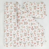 Rotan Baby Wiegje met Textiel Poederroze Volledige Set