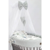 Rotan Gevlochten Baby Wiegje met Bedtextiel Volledige Set