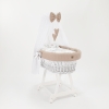 Wafel stof wiegbekleding rotan wieg Waldin® Alvi®