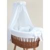Wieg met witte hemel mousseline stof