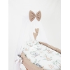 Wiegbekleding met hemel beige Wafelkatoen