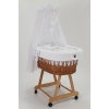 wiegbekleding met vulling voor rotan babywieg