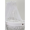 Witte Baby Wiegje met Bedtextiel Witte Wafel