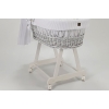 Witte Baby Wiegje met Bedtextiel Witte Wafel