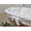 Witte mousseline wiegset