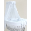 Witte mousseline wiegset compleet met hemel
