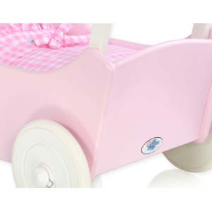 Houten Poppenwagen Roze