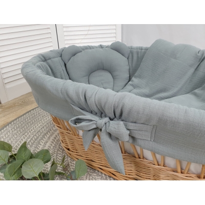 Khaki mousseline wiegset