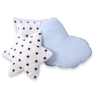 3-delige Kussenset Blauw