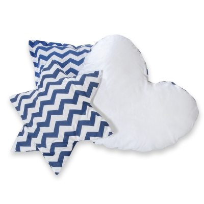 3 st Kussens voor Wigwam Speeltent Donkerblauw Zigzag