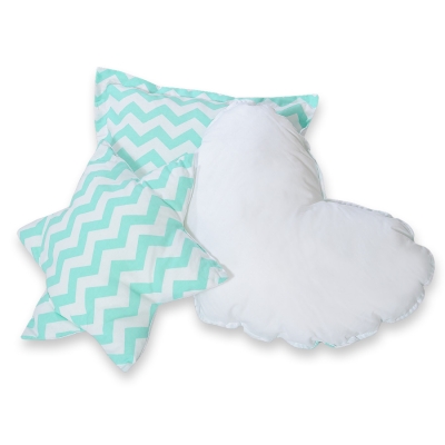 3 st Kussens voor Wigwam Speeltent Mint Zigzag