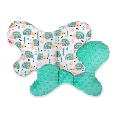 Baby Antischokkussen "Butterfly" Mint Egel
