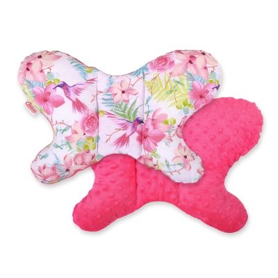 Baby Antischokkussen "Butterfly" Roze Bloemen