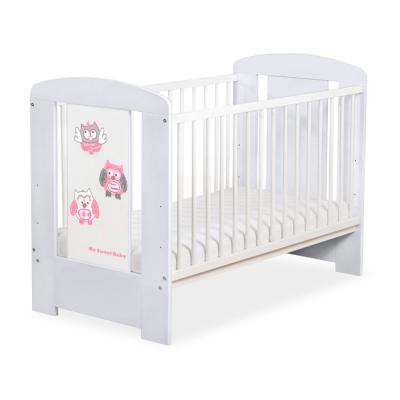 Babybed 120x60 cm - Owls Bigi Zibi & Adele Grijs Gelukkige Uilen